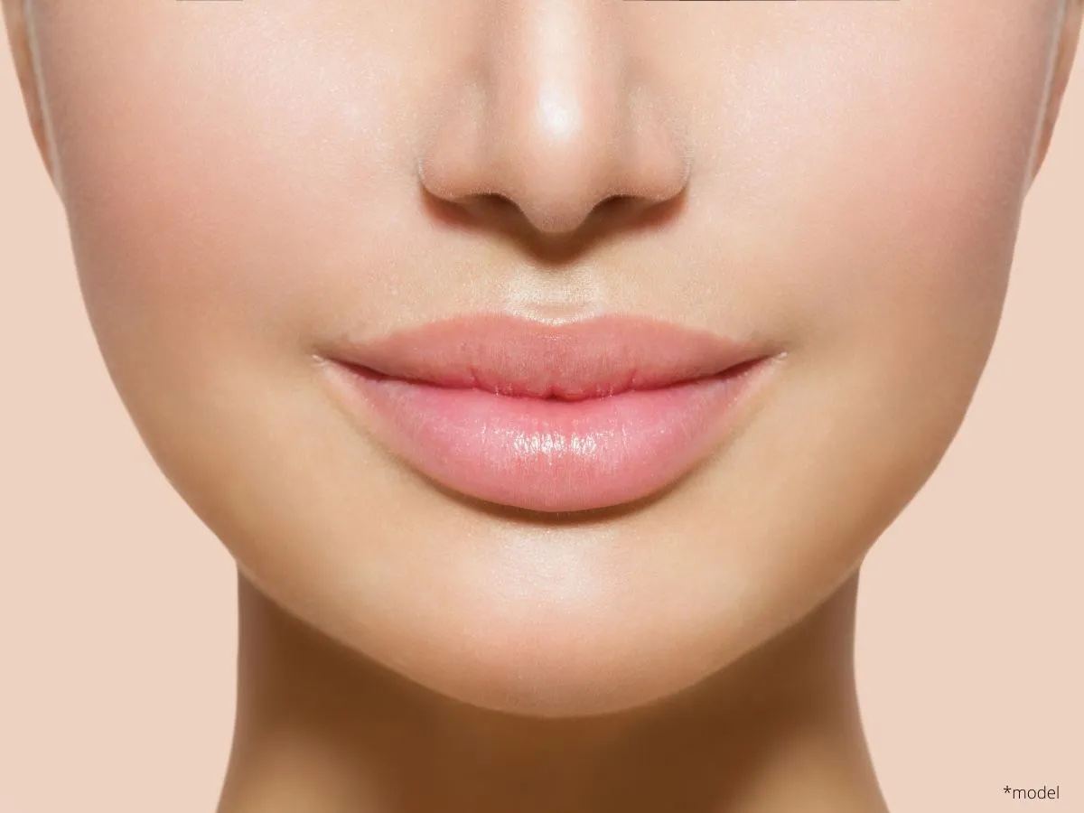 Lips after augmentation — model